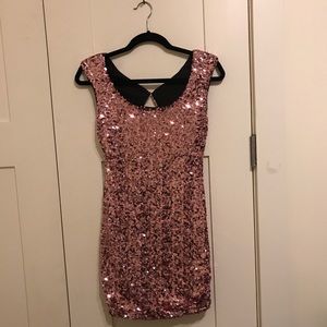 Pink sequin Barbie mini dress